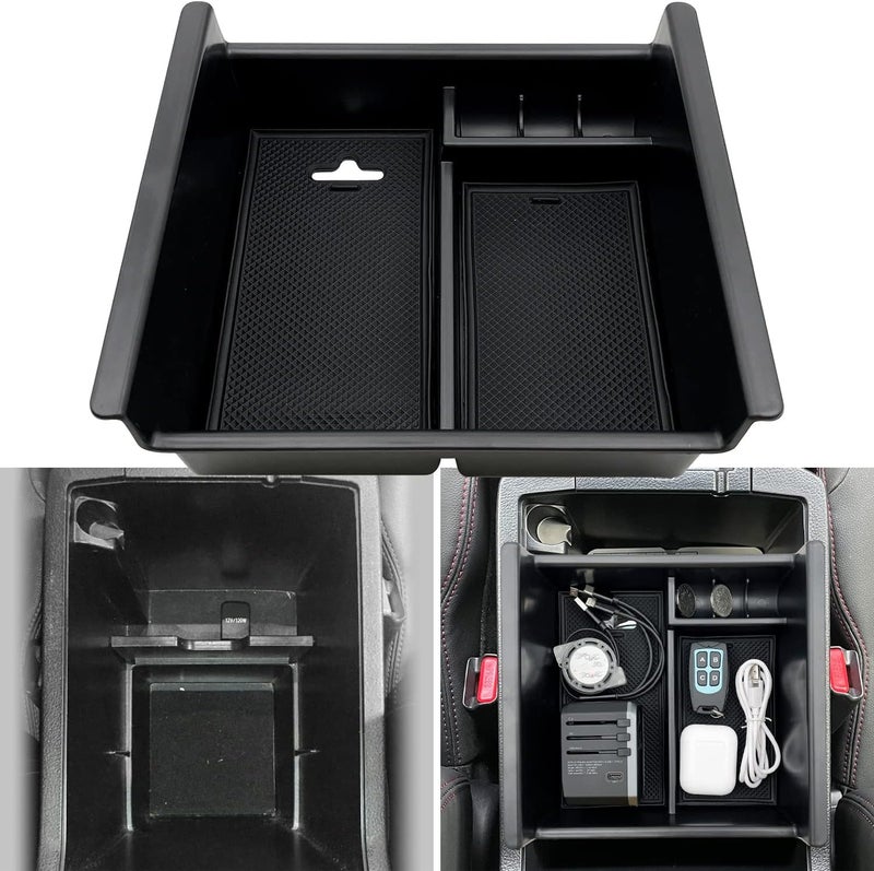 JOJOMARK Compatible with Toyota 4Runner Accessories Center Console Tray Organizer Armrest Box Storage Fit for 4Runner 2010-2019 2020 2021 2022 2023 2024 (Console Organizer) - Image 1